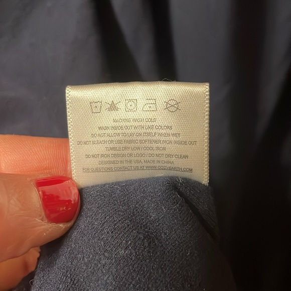 Cozy Earth bamboo pullover crew neck long sleeve shirt size large navy blue EUC - Picture 4 of 6